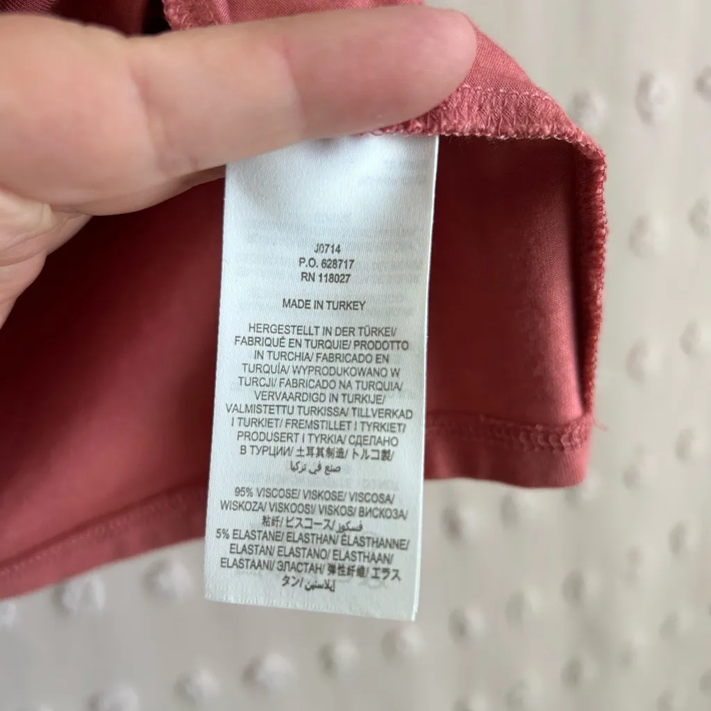 Boden Puff Sleeve Short Sleeve Tee Sz 6 Blush‎ Pink - Image 6