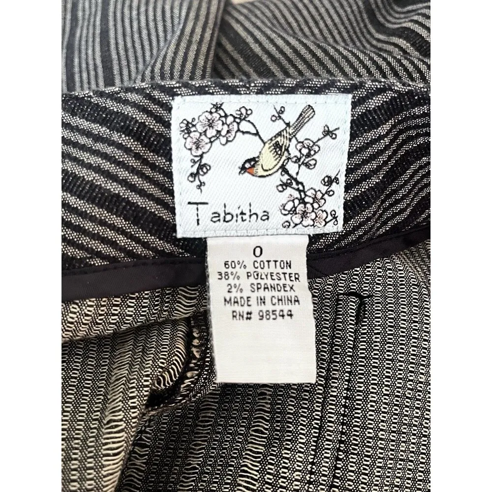 Tabitha Anthropologie Sz 0 Knee Length Gray Bermuda Shorts Office Casual Stripe - Image 6