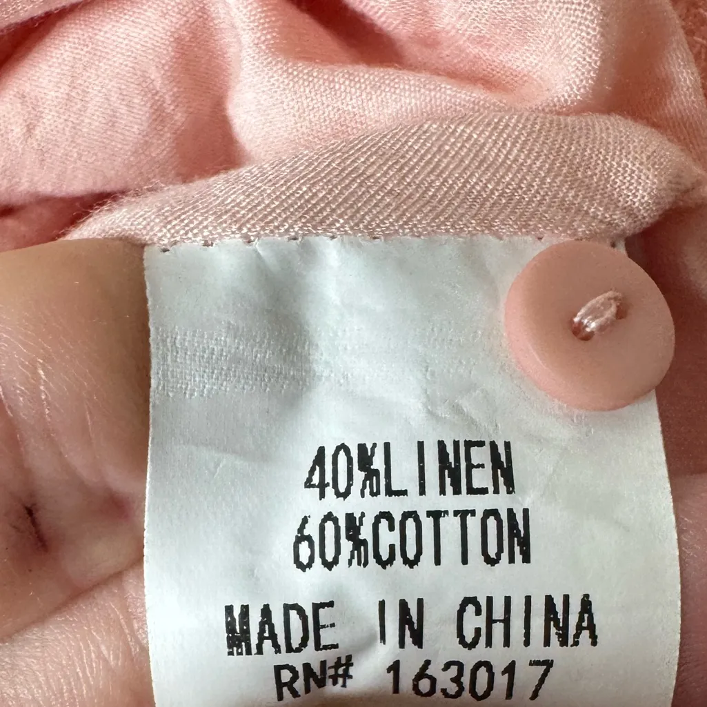 Princess Polly Sinclair Romper Pink size 8 Linen - Image 9