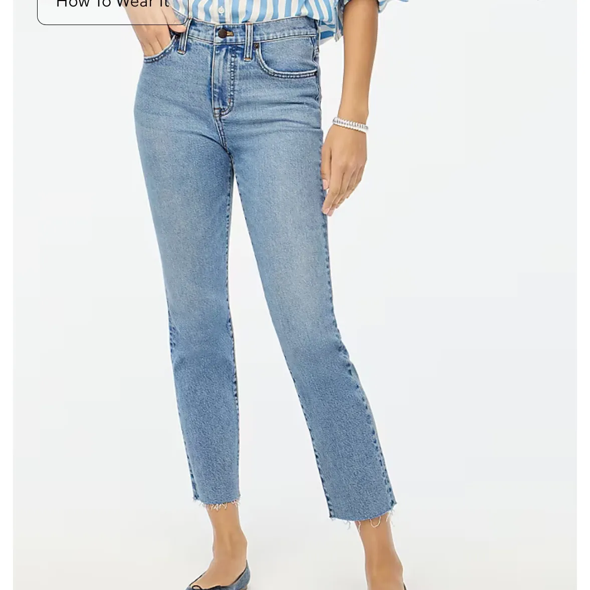 NWT J. Crew Essential Straight Jeans Raw Hem Edition - Image 7