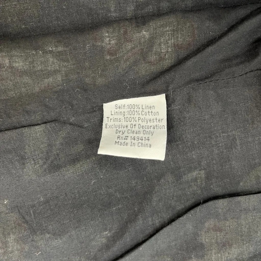 NWOT Johnny Was Linen Navy Blue Floral Print Boho Duster Jacket Size S - Image 10