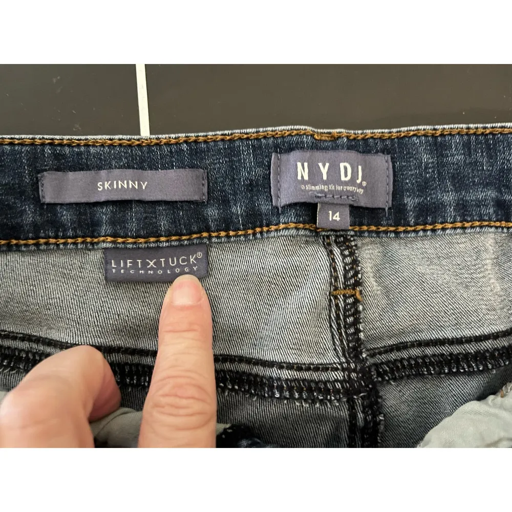 NYDJ Skinny Jeans with LiftxTuck technology Dark Wash 14 - Image 8