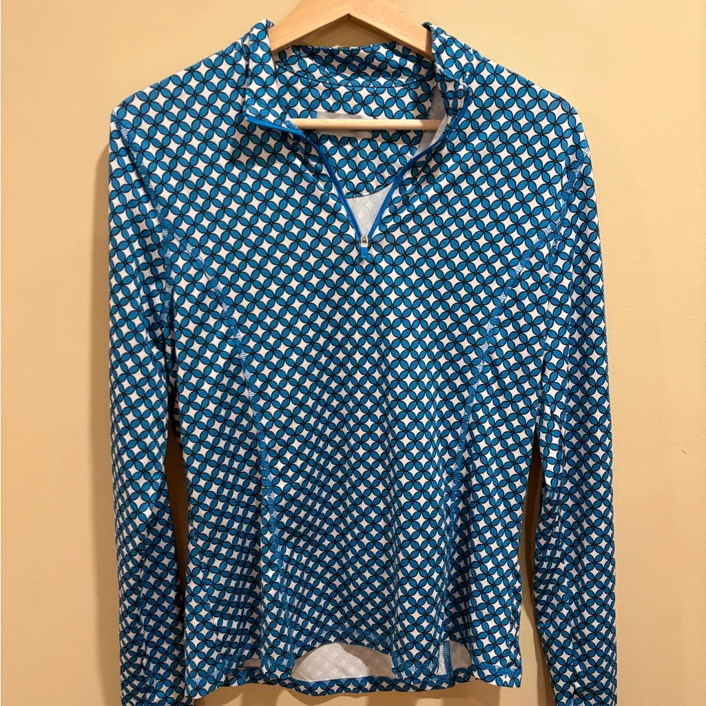 Ladies CALLAWAY LS 1/4 Zip Golf Shirt XL Opti Dri 50 UPF size M - Image 2