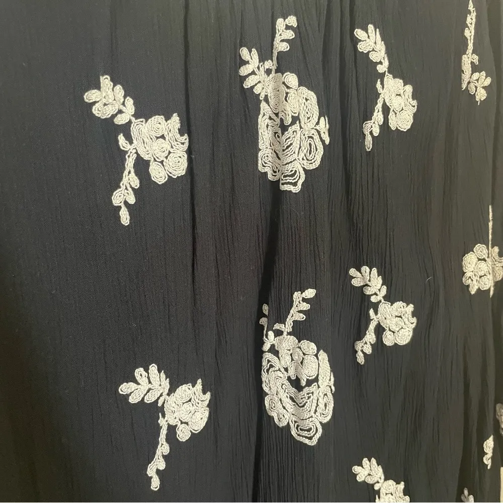 Free People Austin Emma Embroidered Tunic Dress in Black - Image 7