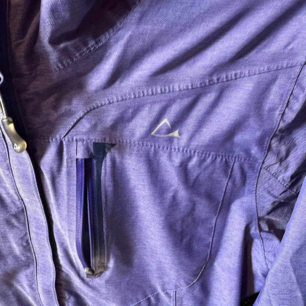Women’s Paradox Purple Zip Up Rain Jacket Size M - Image 2