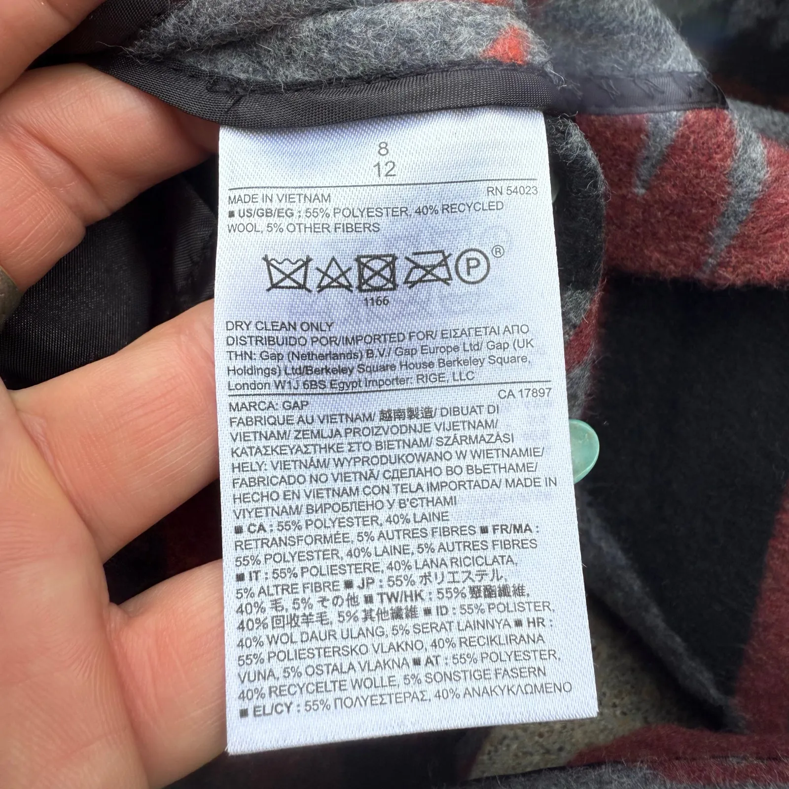 Gap Mini Skirt Wool Blend Aztec Print Red Black Southwest Ski Bell NWT Size 8 - Image 5