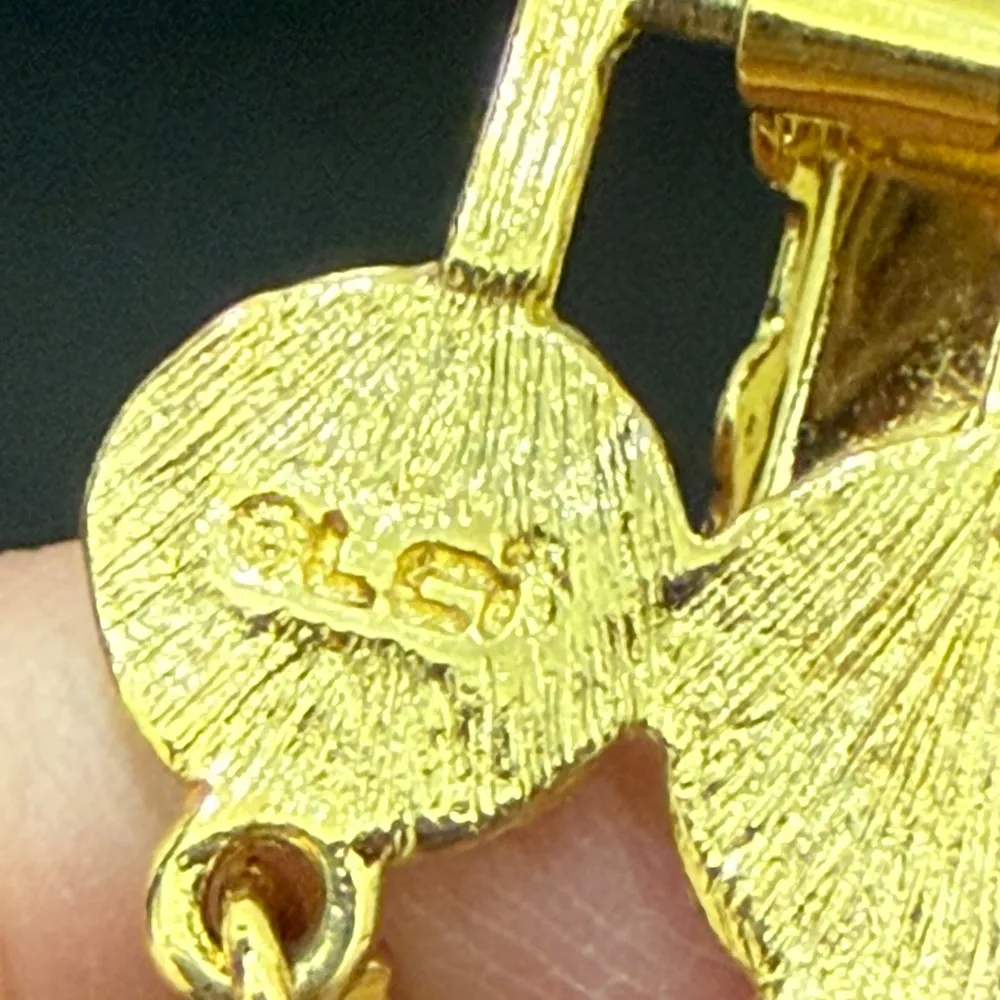 Vintage LCI LIZ CLAIBORNE Gold-tone Flat Roses Double Link 32” Long Necklace 56g - Image 13