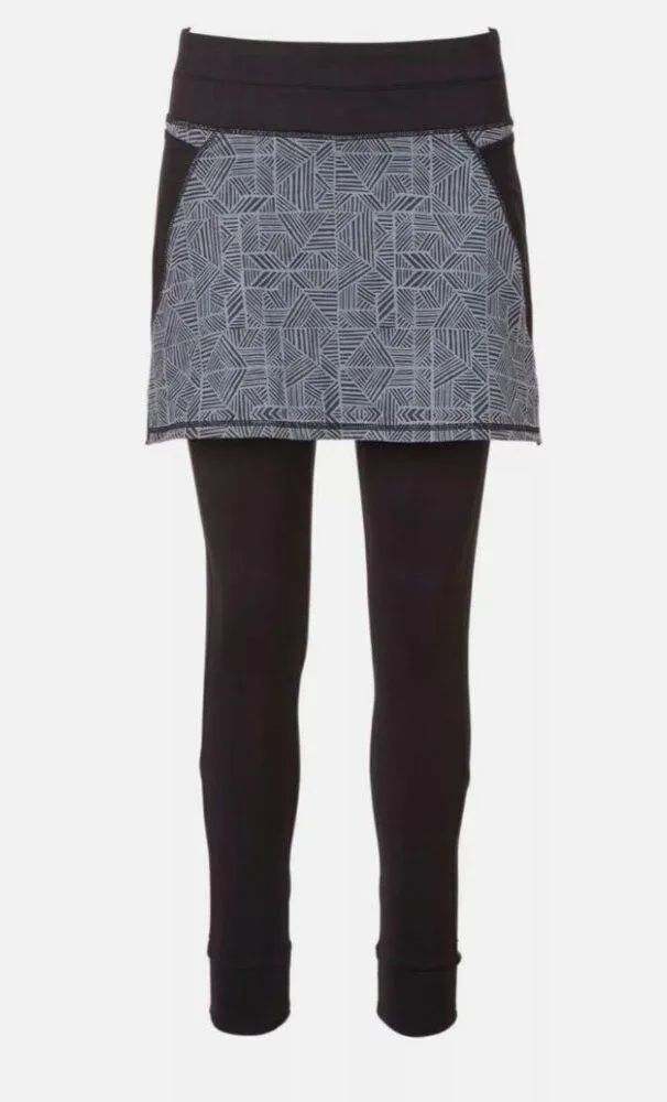 Athleta Geo Powder Peak 2 in 1 Tight Cobblestone Grey XS - Image 3