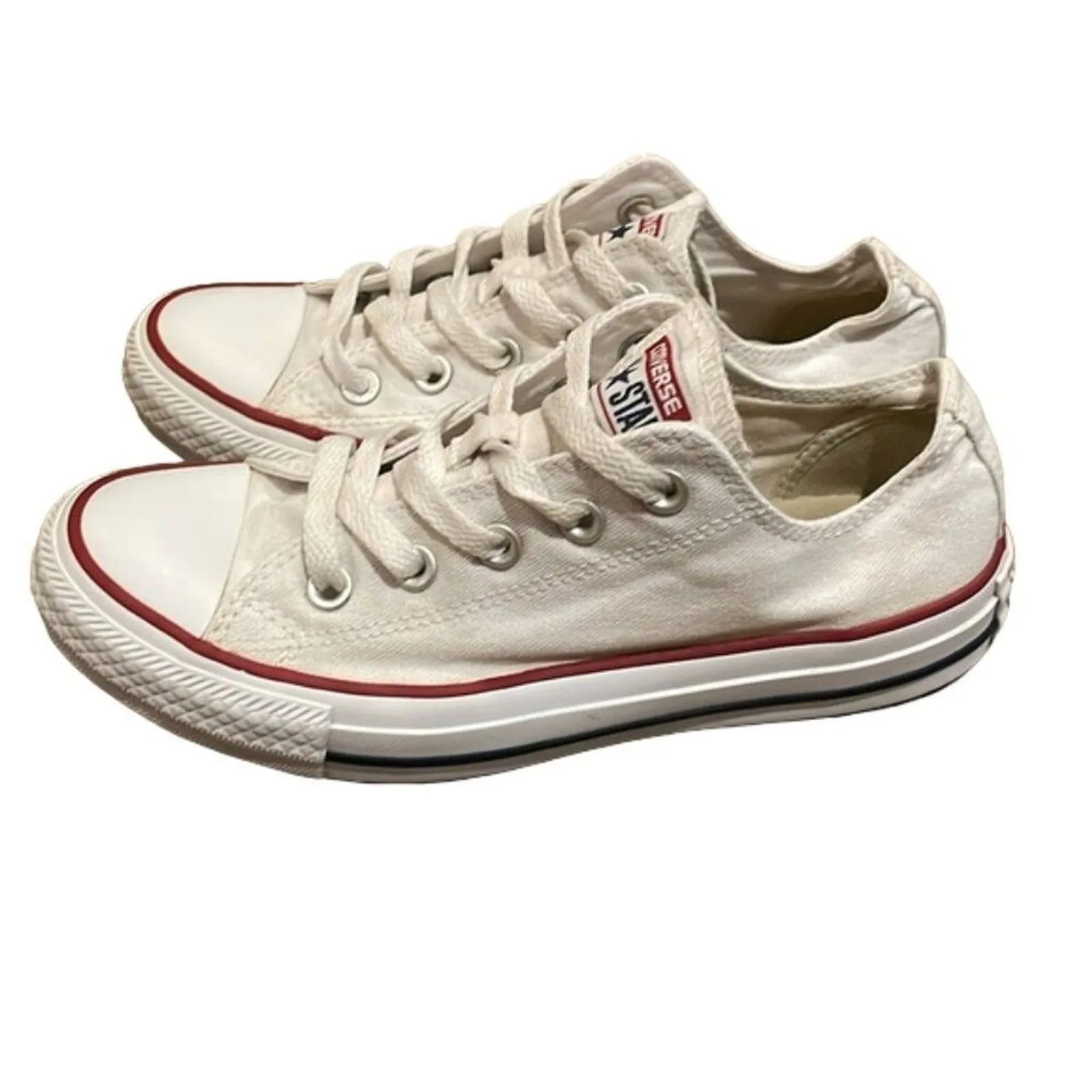 Converse White Chuck Taylor White Ox Low Top Sneakers Unisex M4 W6 EU 36.5 M7652 - Image 3