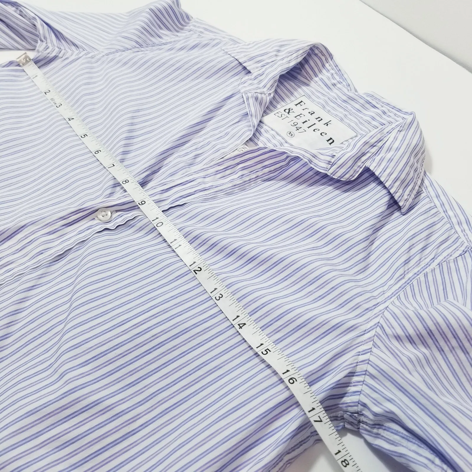 Frank & Eileen 100% Cotton Striped Button Front Shirt Woven in Italy - Image 4