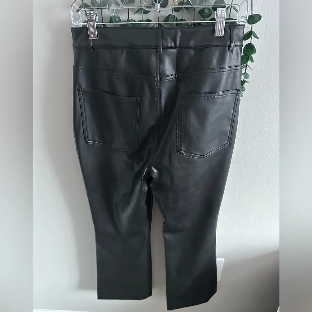M.M. LaFleur Black Vegan Leather Wide Leg Crops- The Archie Pant - Image 3
