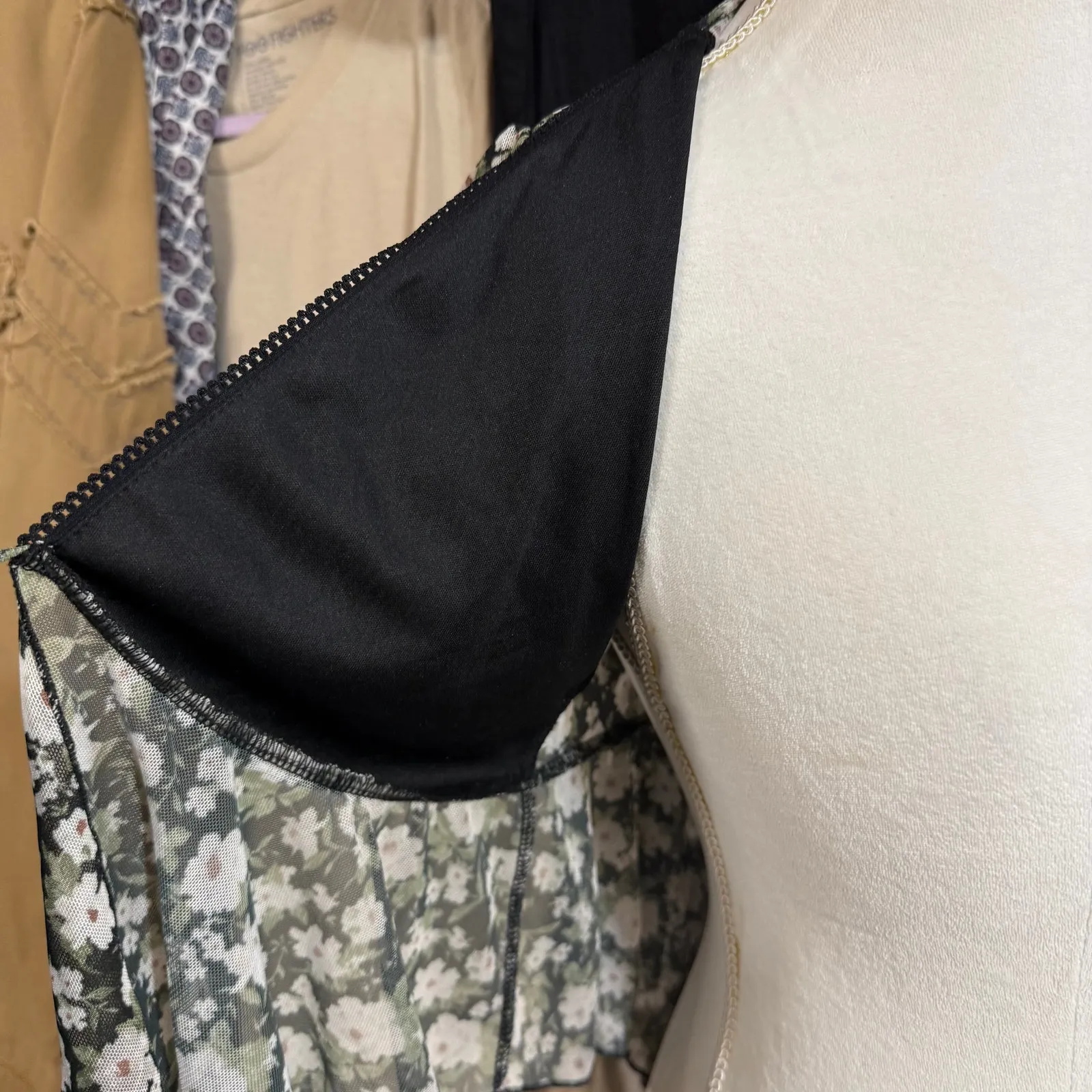 Full Tilt L Tie Floral Top‎ Fairy Whimsygoth Summer Sheer Mesh Festival Party - Image 4