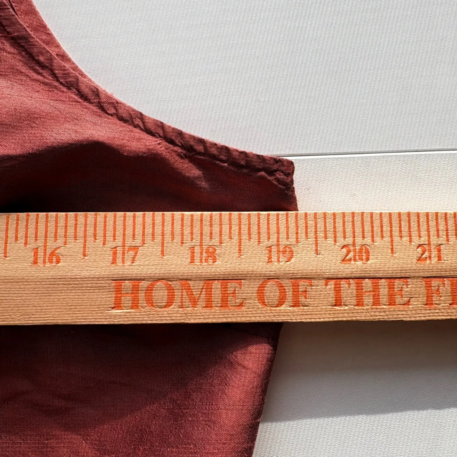 Relativity Womens Red Silk Sleeveless Button Front Collared Vest Size M - Image 6