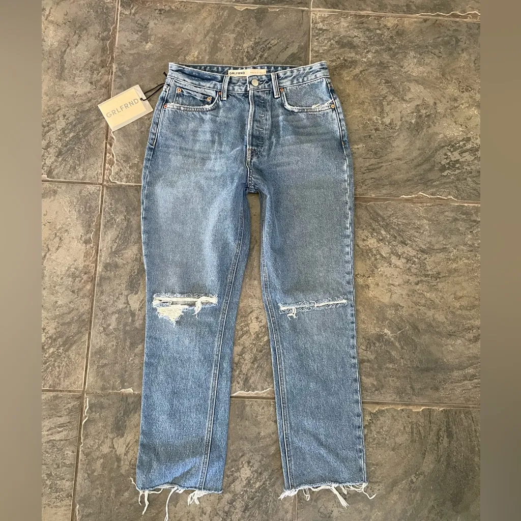 NWT GRLFRND Karolina High Rise Straight Crop Jeans in The Valley Sz 27‎ $215 - Image 5