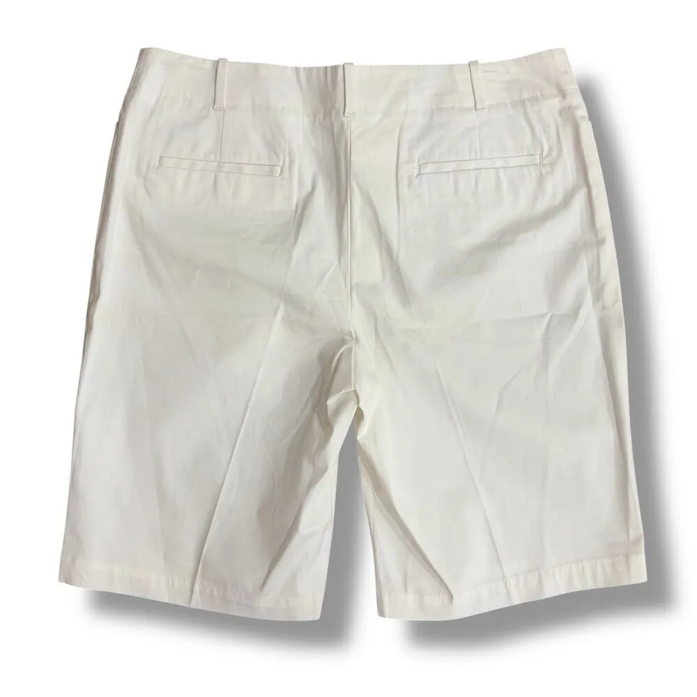 NWT Talbots Size 14 White Bermuda Shorts Pockets Golf - Image 5
