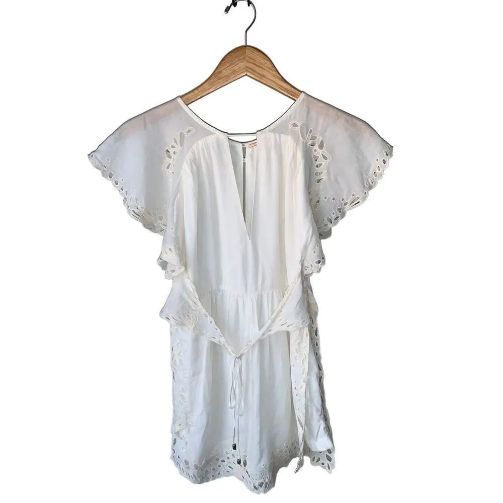 Free People Ivory Eyelet Sahara Romper - Image 6