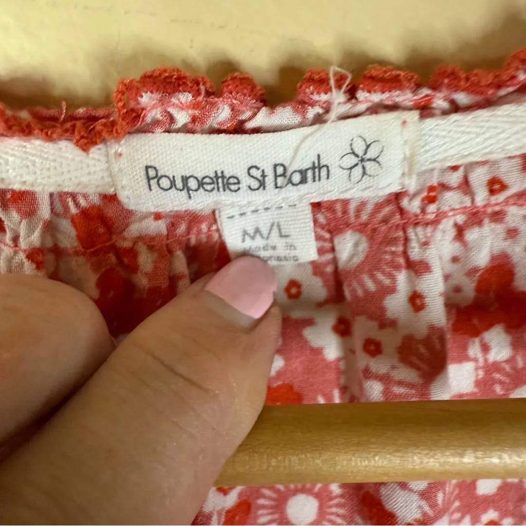 Poupette St. Barth Ciao Lucia Printed Size M/L Midi Dress Flowy Cottagecore - Image 2