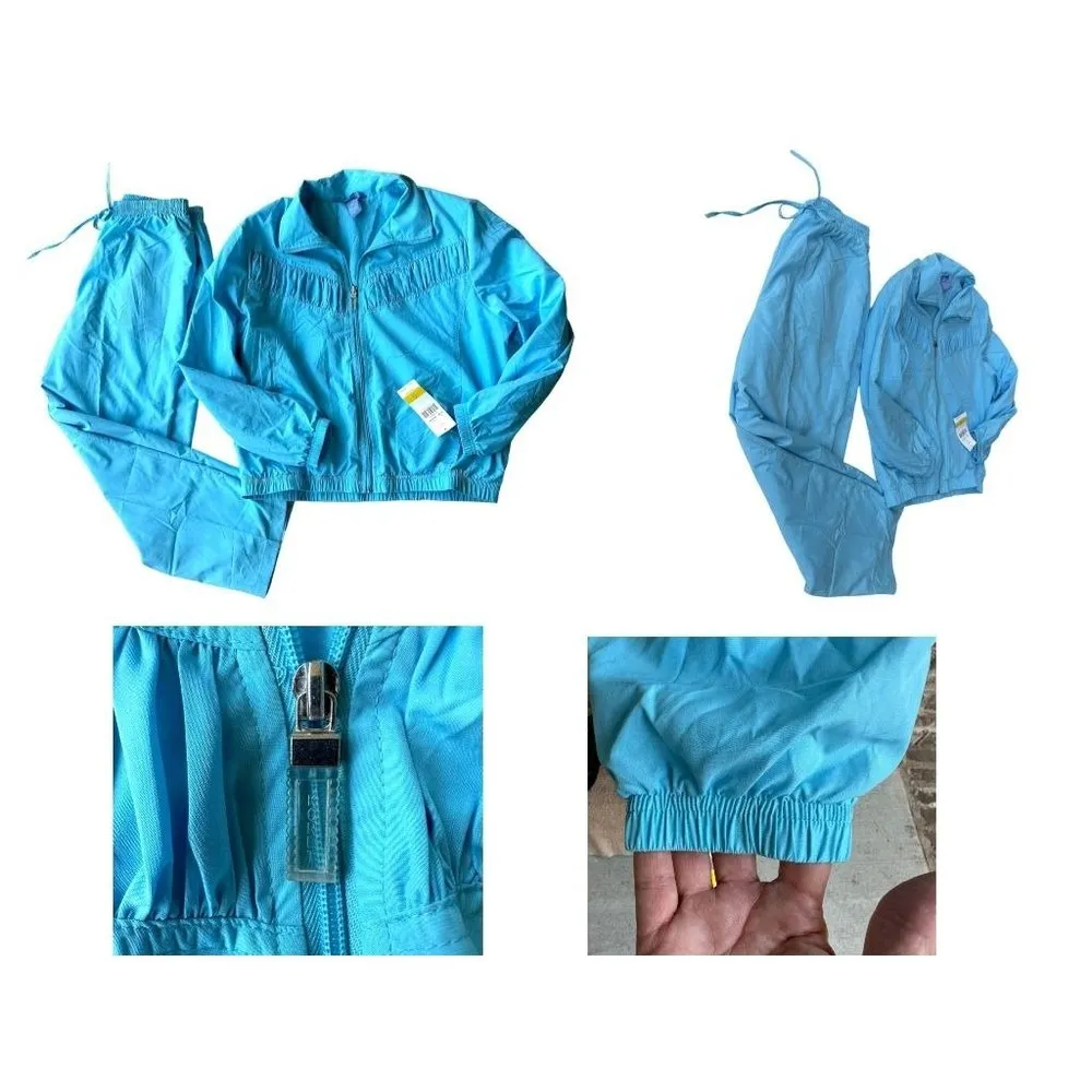 NWT Vintage 80's Koret Sport Tracksuit Medium Blue Windbreaker Joggers R… Size undefined - Image 7