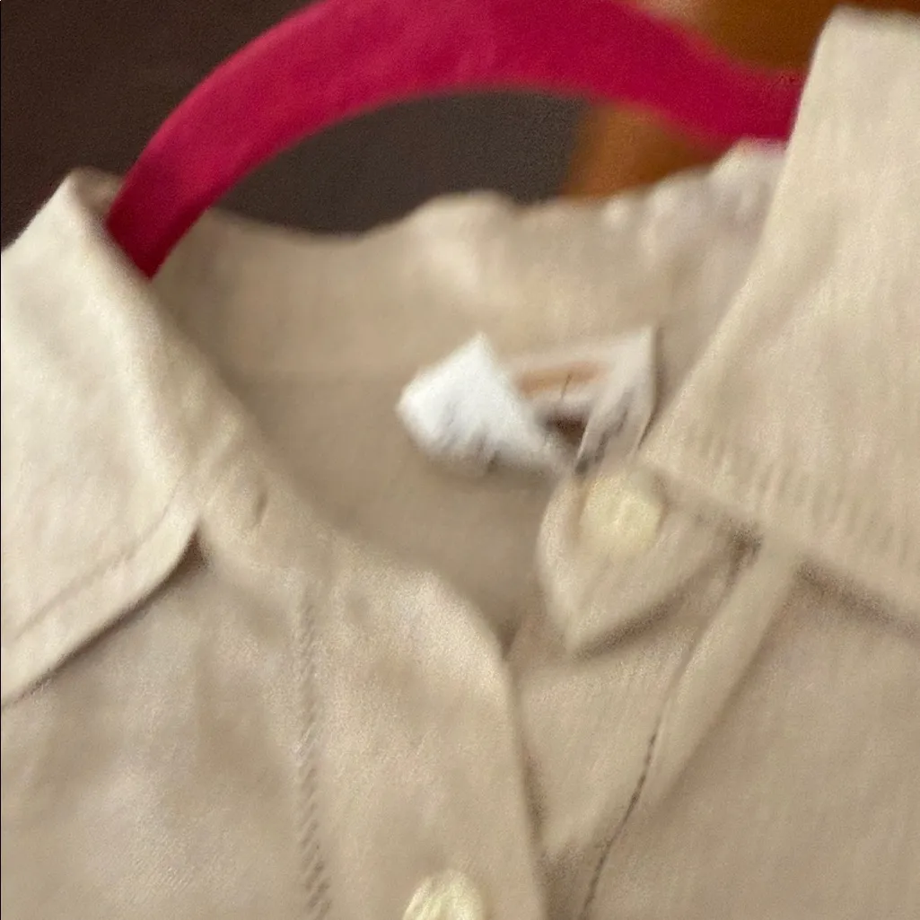 Talbots  100% Linen Button up - Image 7