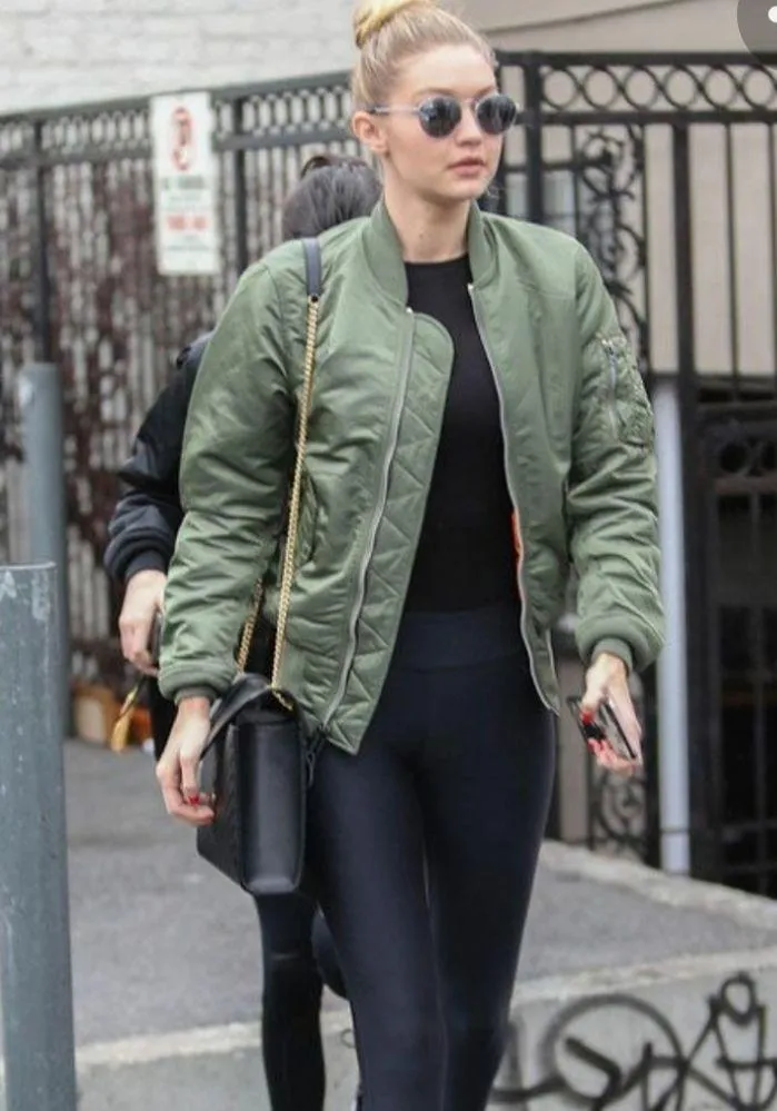 COPY - Express olive green bomber jacket NWOT - Image 8