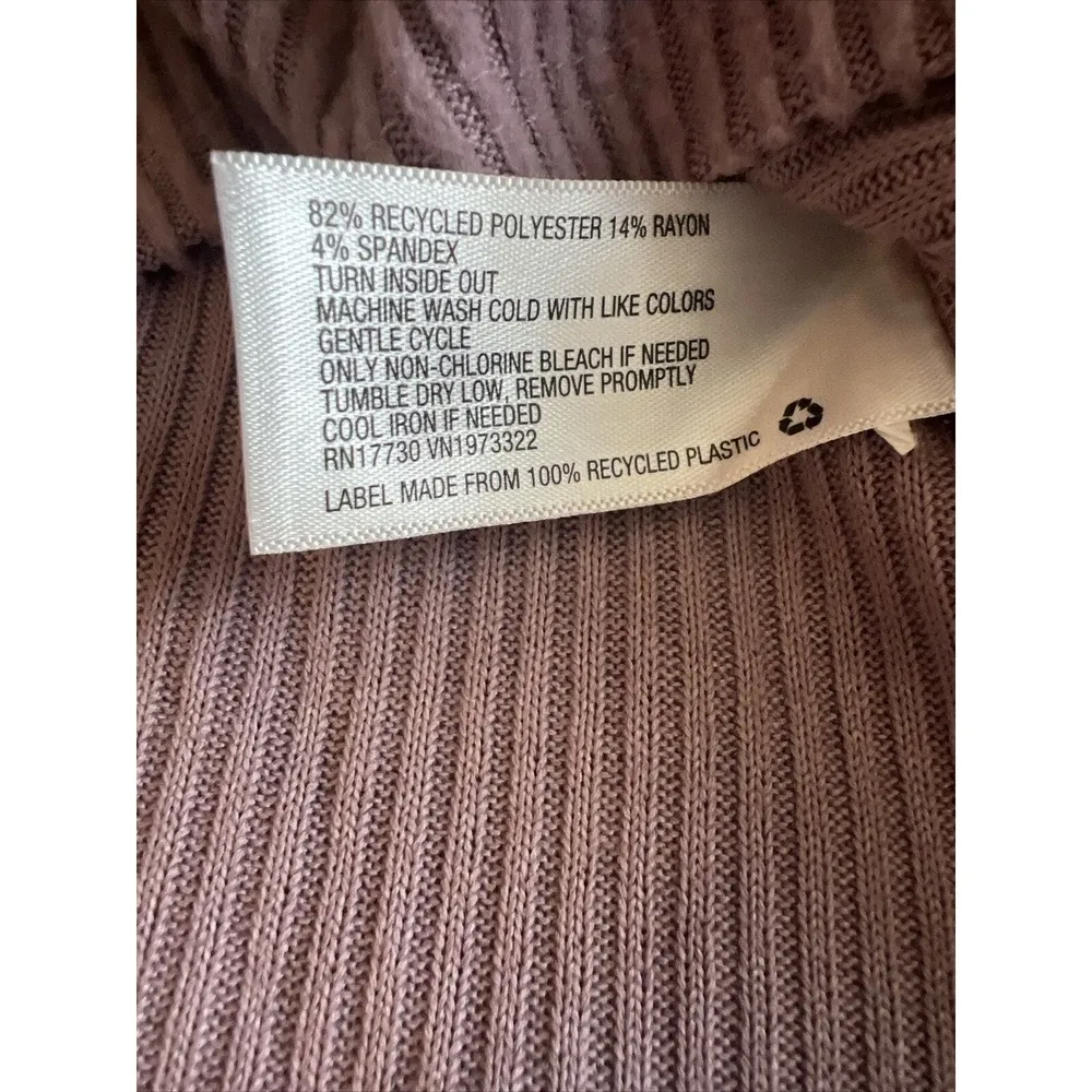 Wild Fable Ribbed Long Sleeve Cropped Kit Top Mauve Women’s S NWOT - Image 4