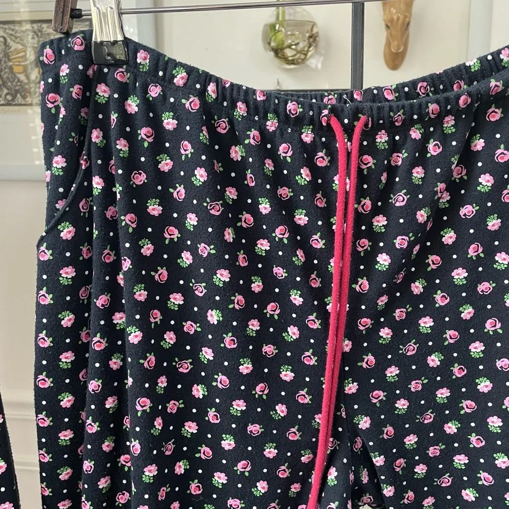 Lucky Brand Women’s 2pc Long Pajama Set Black Pink L - Image 5