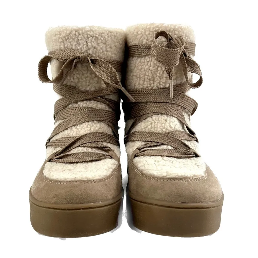 NWT - Universal Thread Birgitte Taupe Winter Boots - Size 11 - Image 4