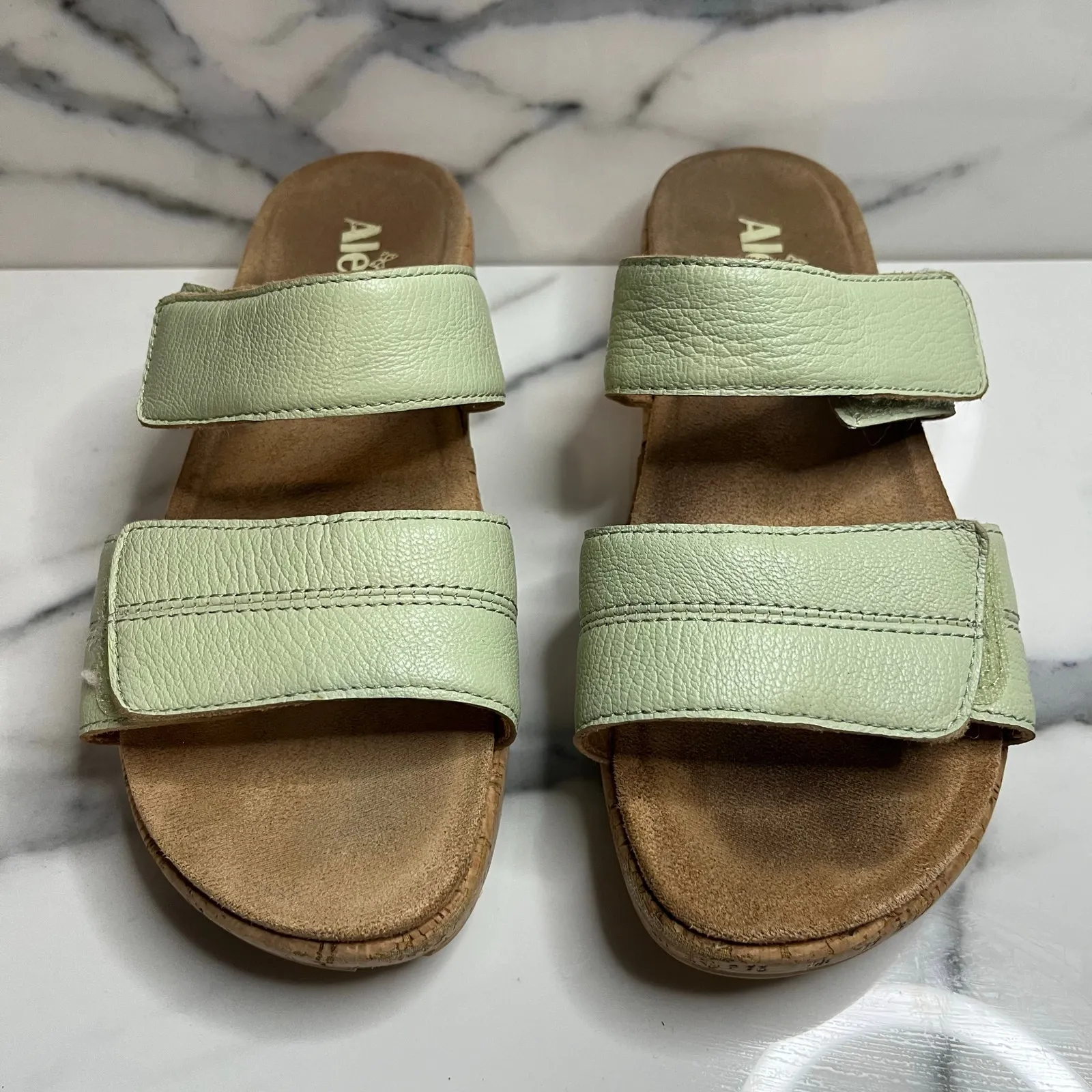 Alegria Women's Mena Men-7440 Sea Foam Comfort Sandals Sz 37 Sz 7 Hook & Loop - Image 2