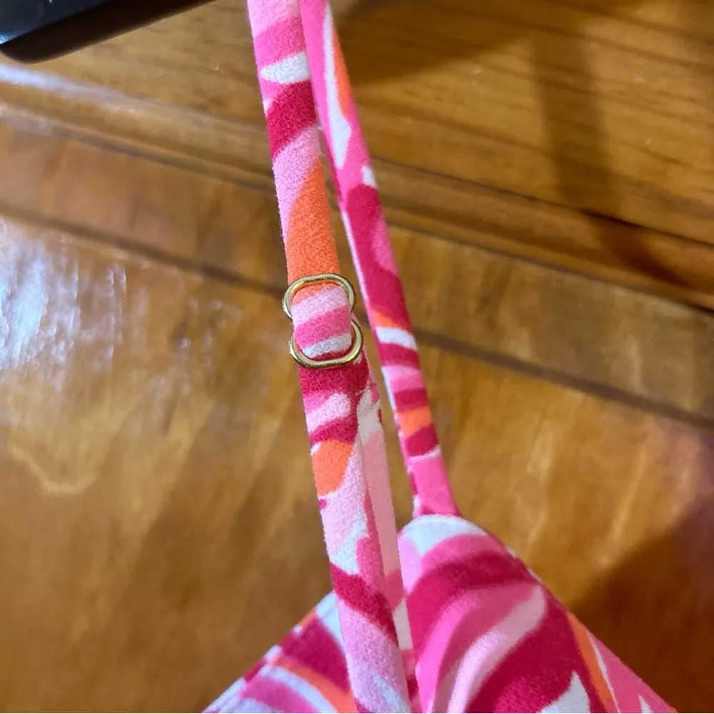 - Lilly Pulitzer Pink Pout Mango Salsa Cropped W/Scalloped bottom Size 4-E… - Image 5