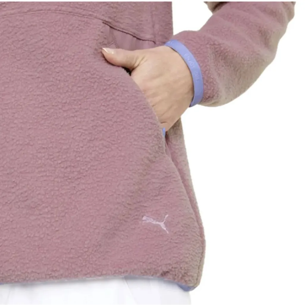 Puma Women's Pink Fleece Pullover - Image 3