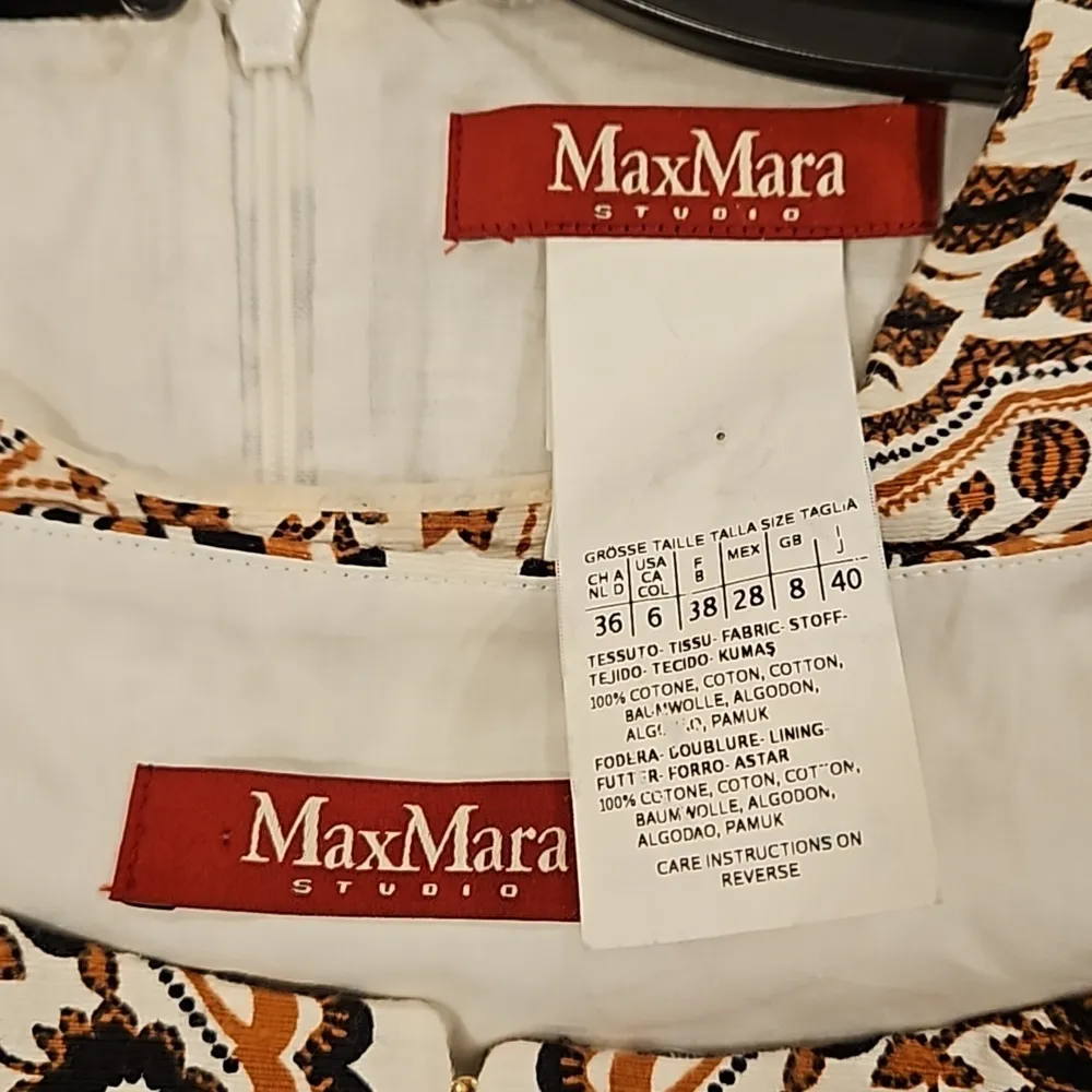 MAX MARA STUDIO Berto Suit Set (Dress+Matching Jacket) Moroccan-Tile Print US 6 - Image 16