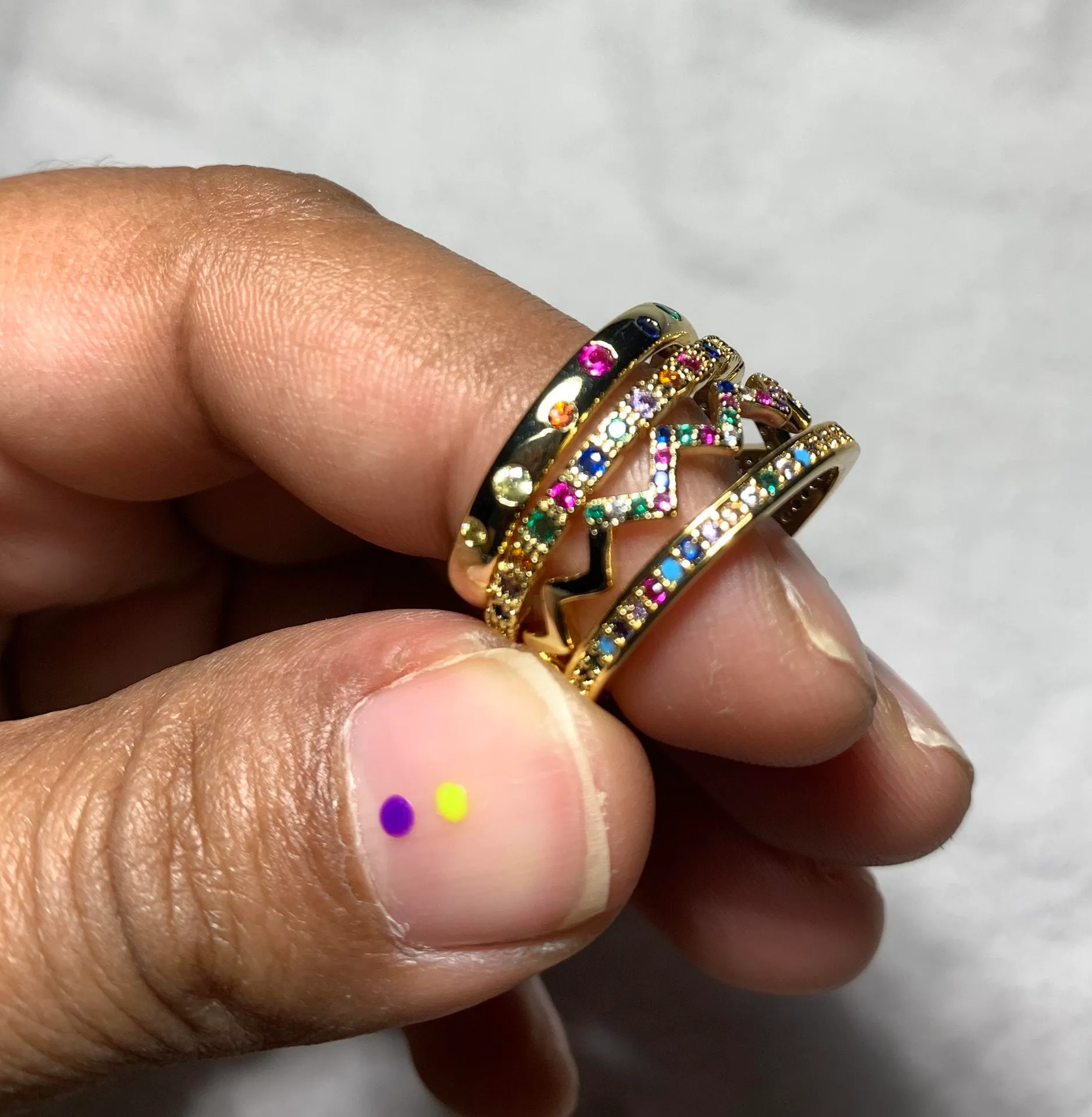 Beverly Hills Boutique Ring Set Of 4... Gold - Image 5