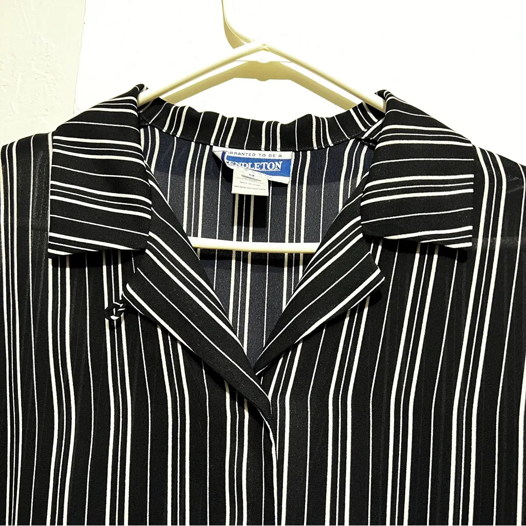 Pendleton women shirt 
Size 12 Striped button down shirt - Image 6