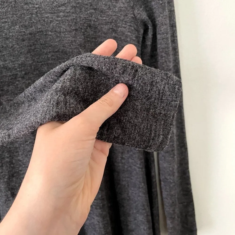 Old Navy long sleeved dark gray dress winter warm comfortable crewneck style - Image 3