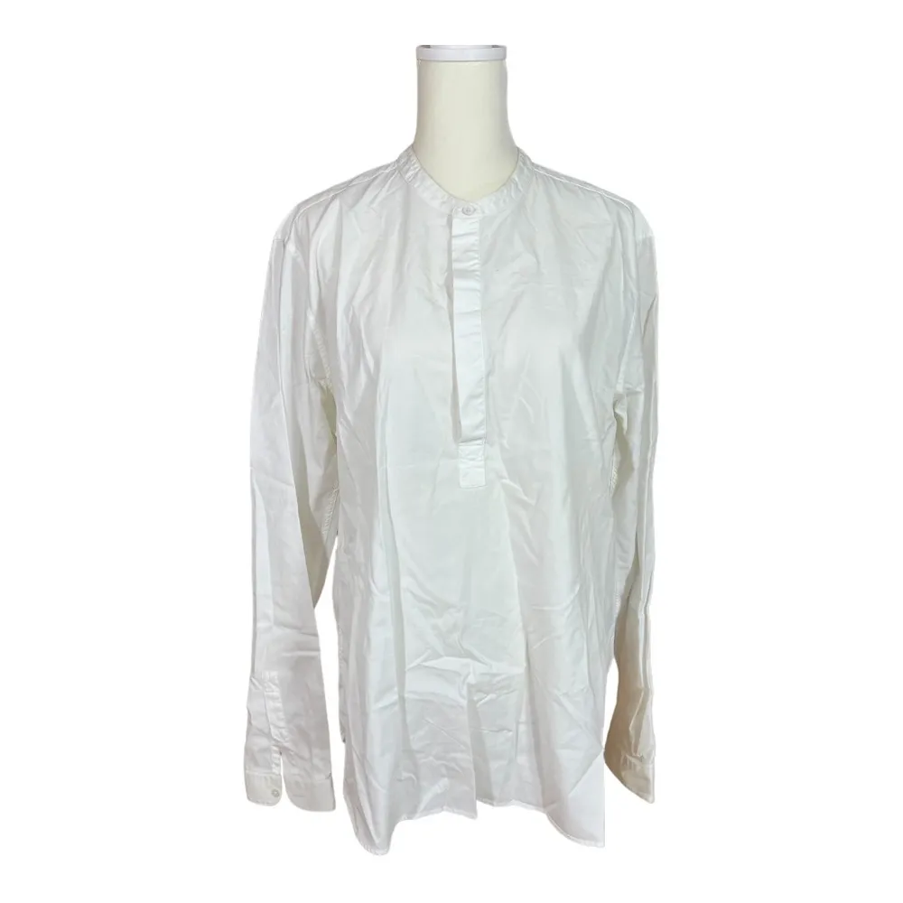 Sandro Paris woman’s white button down shirt size Large - Image 16