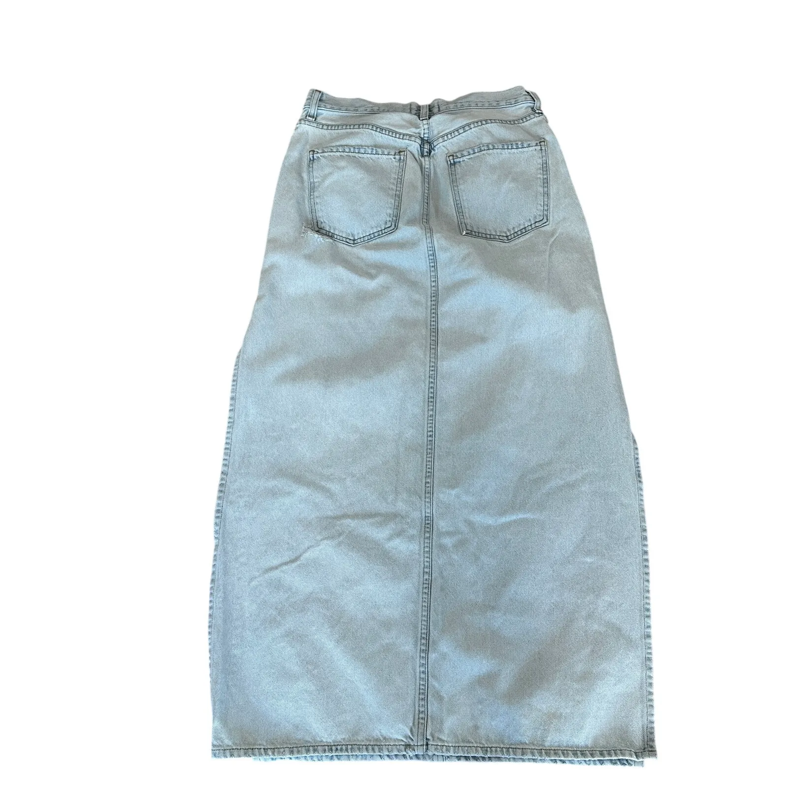 Agolde Denim Maxi Skirt SIZE 27  Jean Slit Western Rigid Country Festival $258 - Image 10