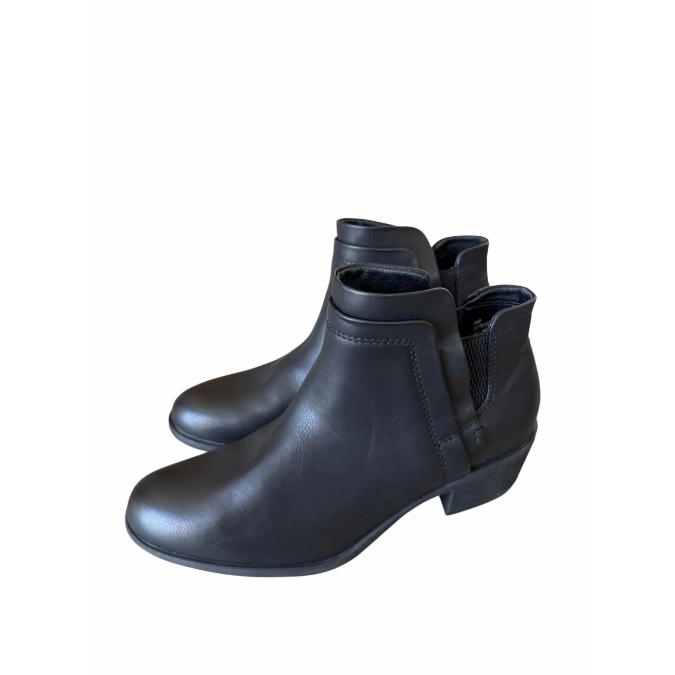 B.o.c Ankle Booties Size 8 Black Block Heel Elastic Gore Panels Cushioned - Image 3