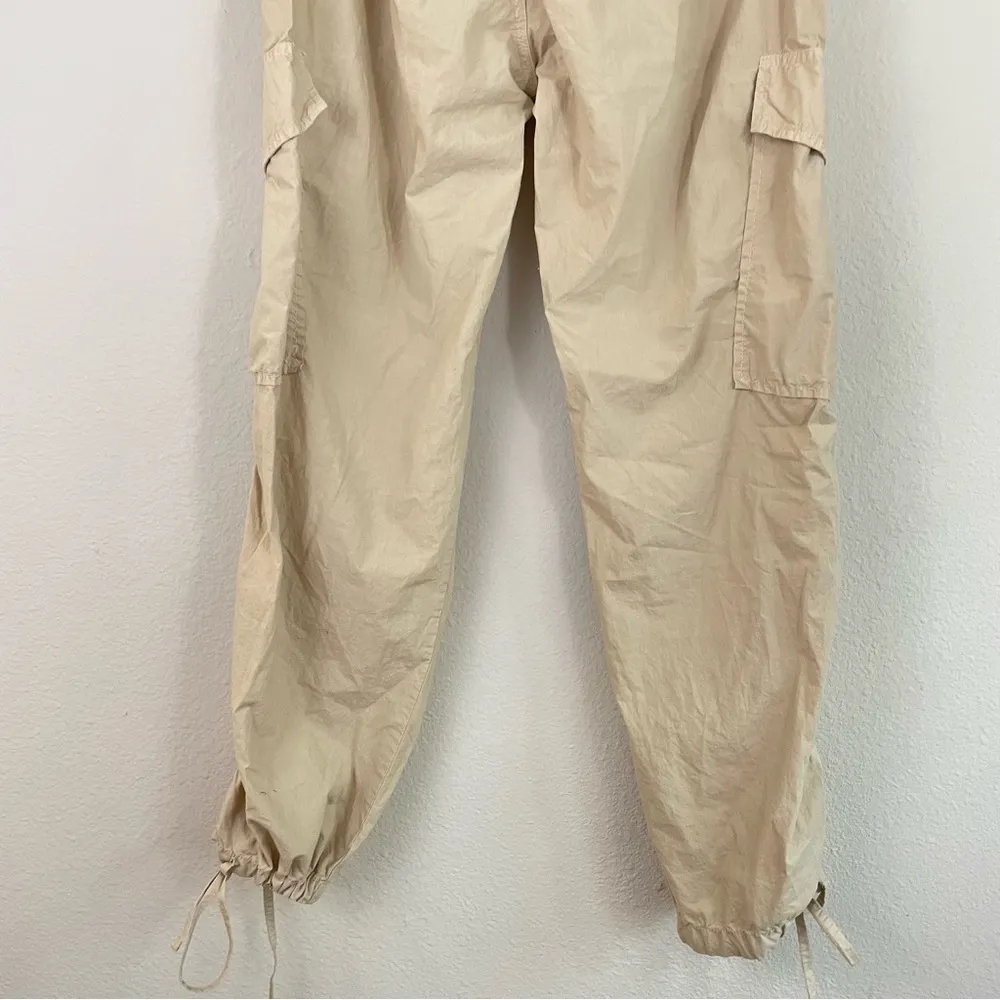 AMO‎ Oatmeal Parachute Cargo Pants Size Medium Tan - Image 10