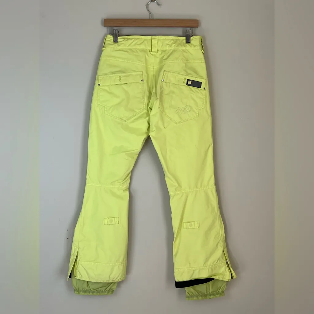 Burton Women's FLY PT Blue Snowboarding Pants Dryride Size Small Yellow - Image 5