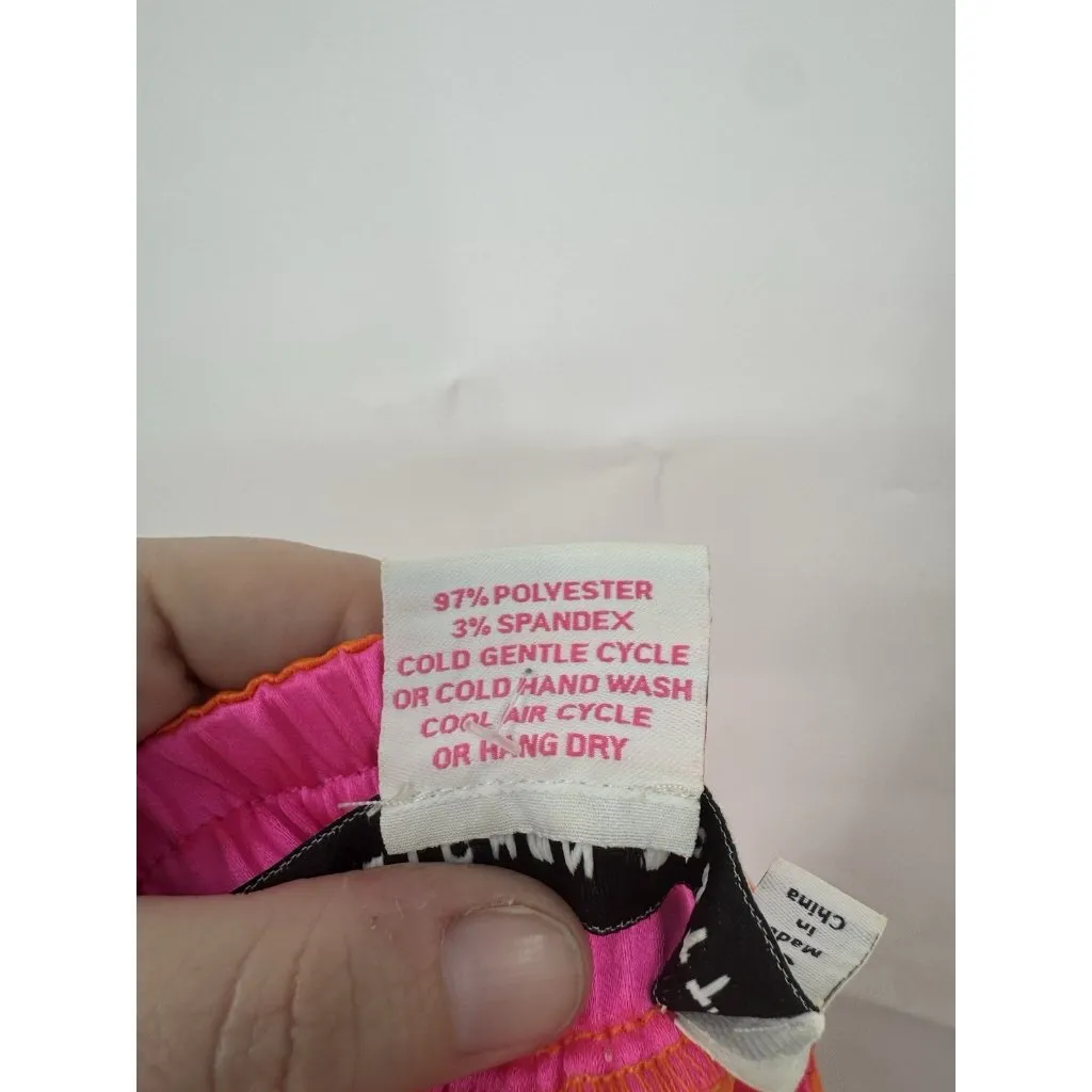 Gretchen Scott Satin Wide Leg Pant Women Small Orange Mature Belted High‎ Rise - Image 4