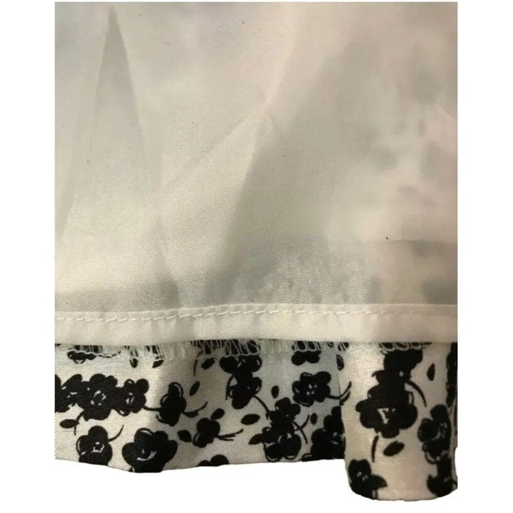 Danny And Nicole Dress Womens 6 Used Black Ivory Lined Sleeveless - Image 9