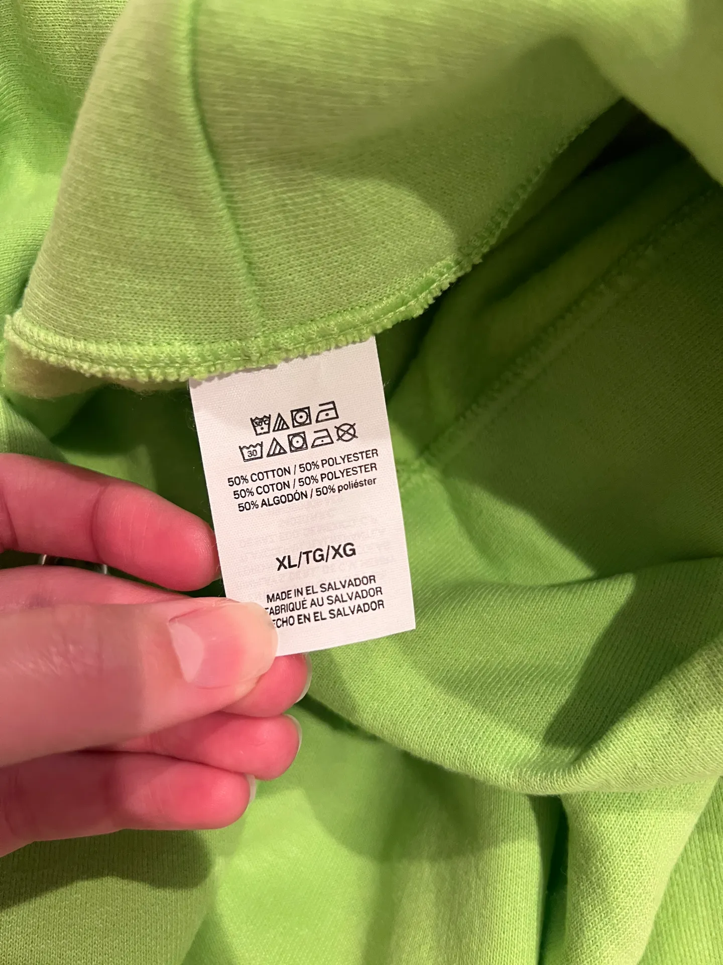 Graphic Hoodie Green Size XL - Image 5