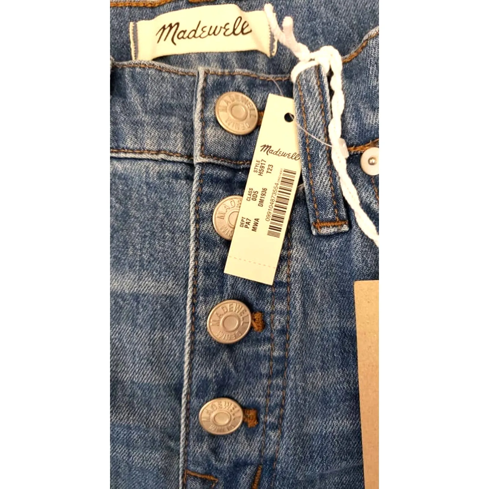 Madewell Tall Wide Leg Crop Button Fly Jeans 23 - Image 5