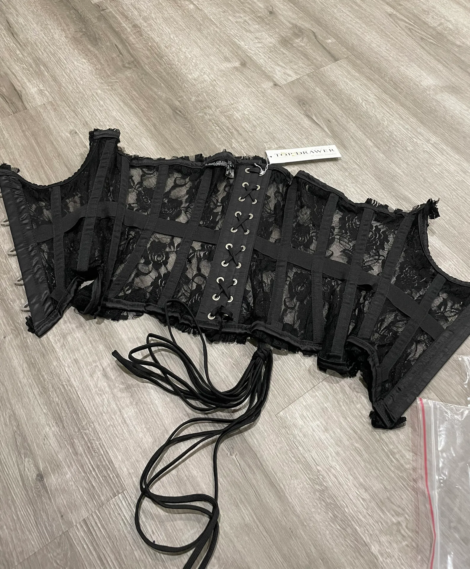 Daisy Black Lace Dark Angle Costume Size L - Image 2