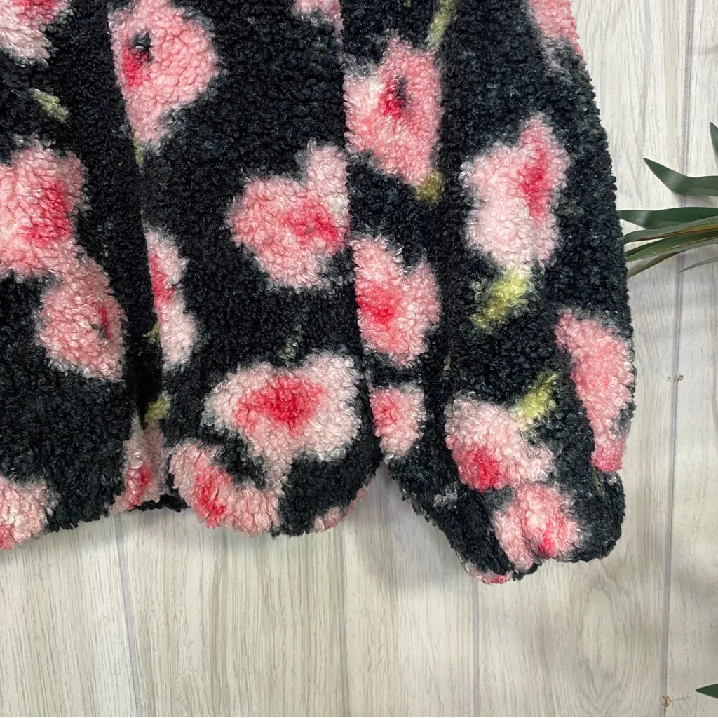 Sandy Liang x Target Floral Sherpa Fleece Quarter Zip Jacket size XS Extra Small - Image 9