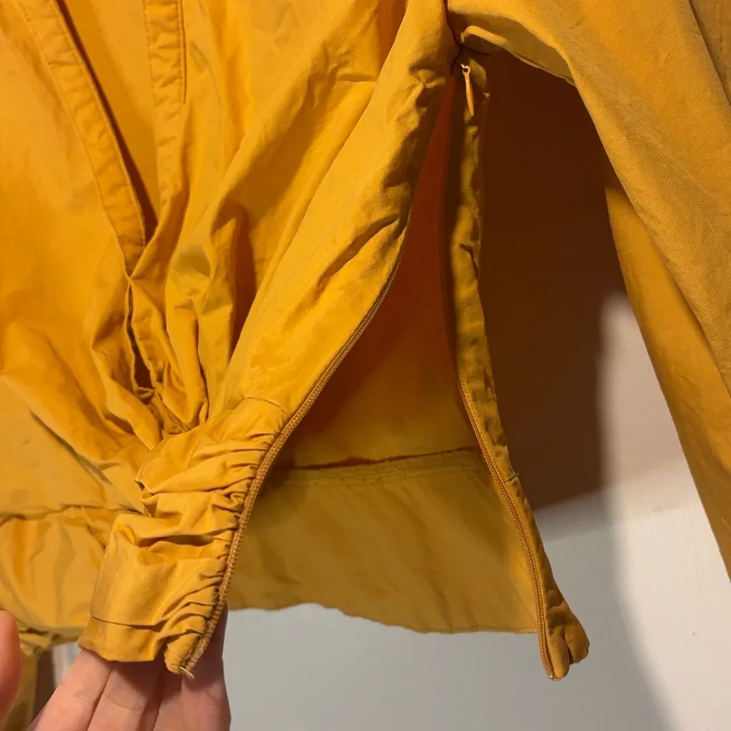 Sunday in Brooklyn- Long Balloon Sleeve Twist Front Crop Burnt Yellow Top Size S - Image 7