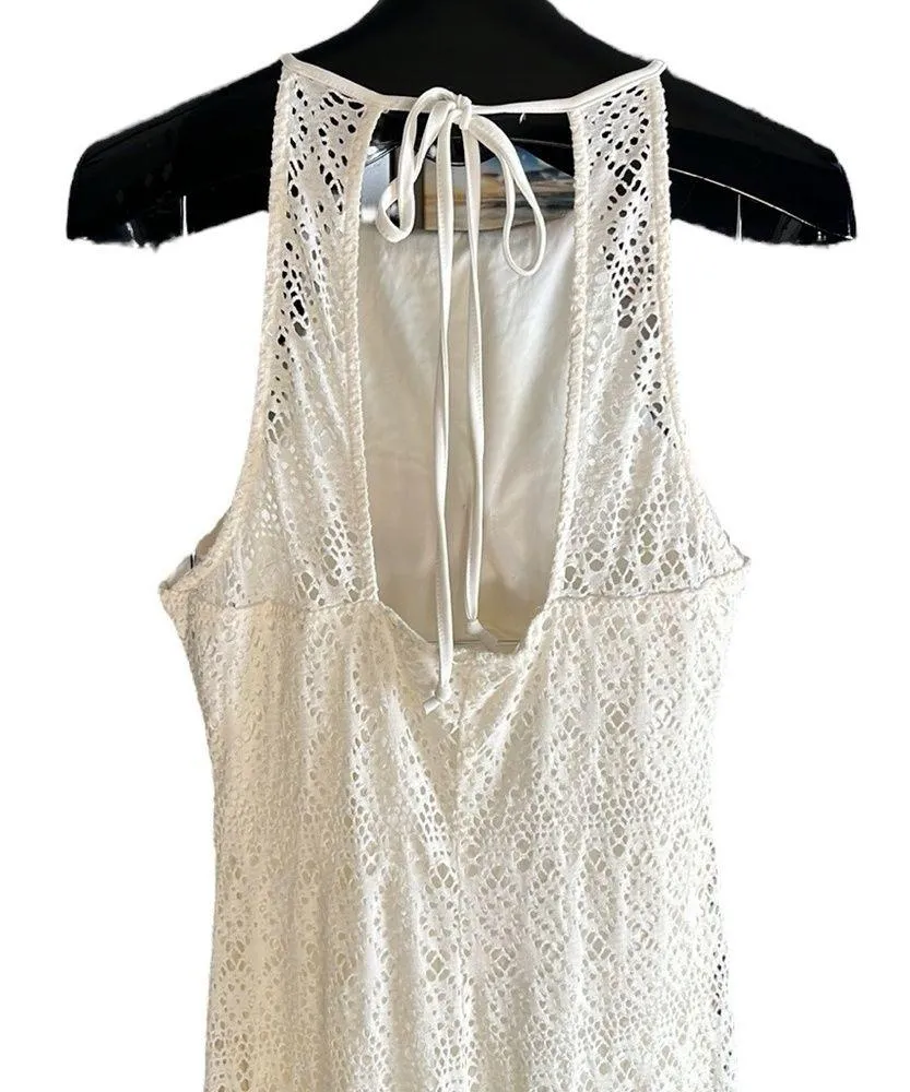 Bisou Bisou Off White Maxi Illusion Lace Summer Dress - Image 6