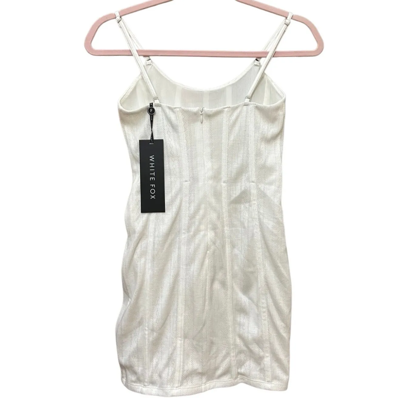 White‎ Fox Boutique Ain’t Safe Mini Dress Size XS White NWT - Image 3