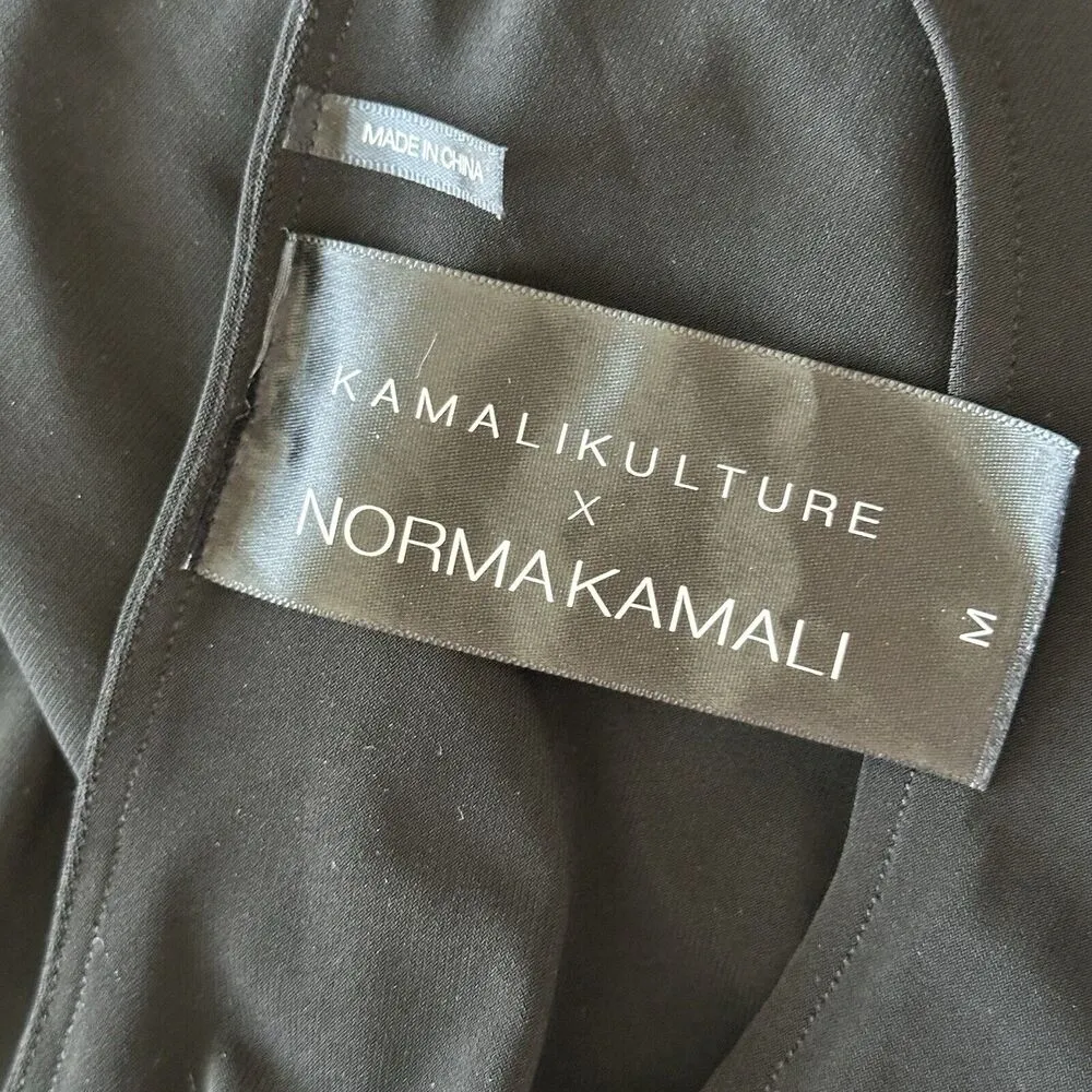 KamaliKulture x Norma Kamali M black jersey long sleeves maxi dress - Image 4