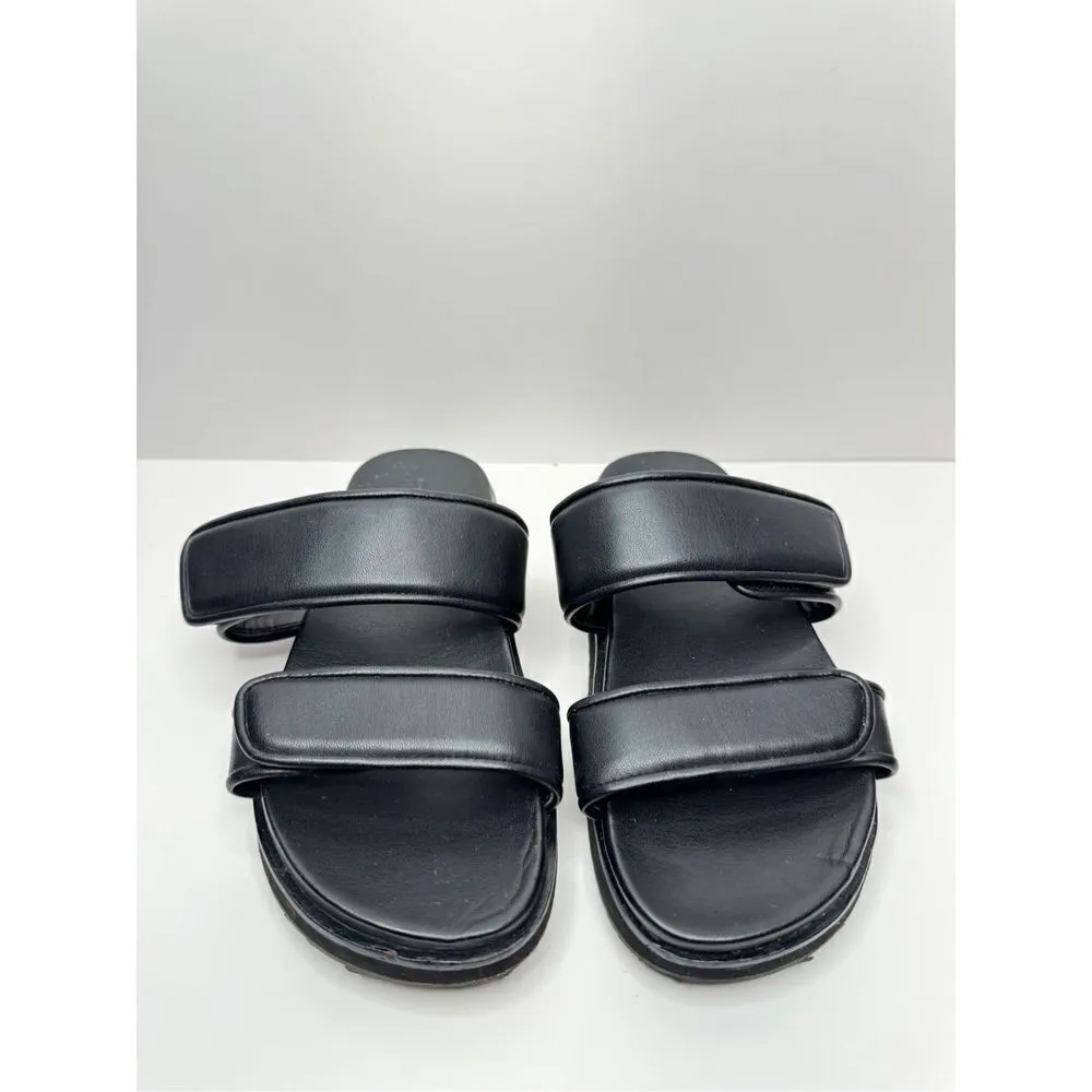 Open Edit  Sandals Size 6.5 Black Open Toe Finley Slides‎ - Image 5